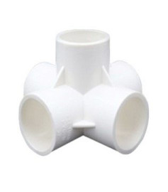 Connecteur pvc 4 coté pour système lumière 3/4